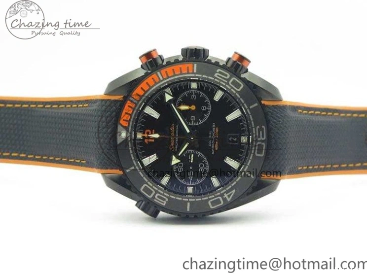 1230 Planet Ocean Master Chronometer Chrono DLC OM 1:1 Best Edition Black Dial On Nylon Strap A Chic 8103